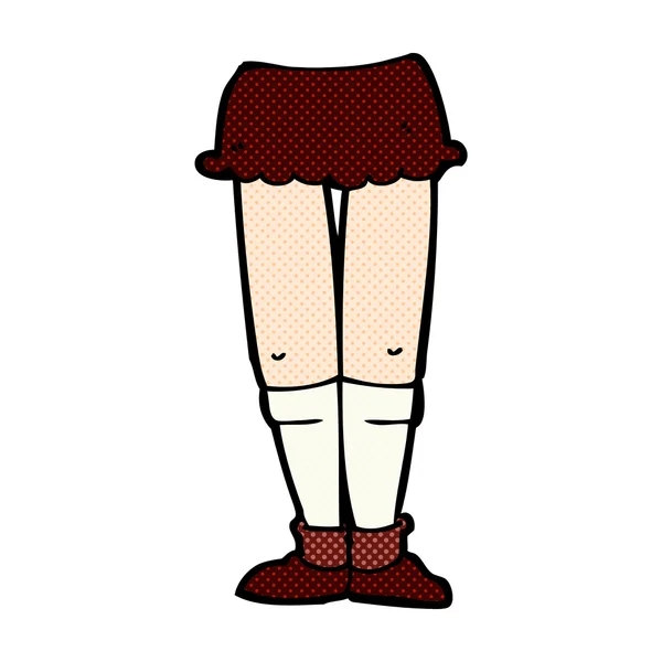 Strip cartoon vrouwelijke benen — Stockvector