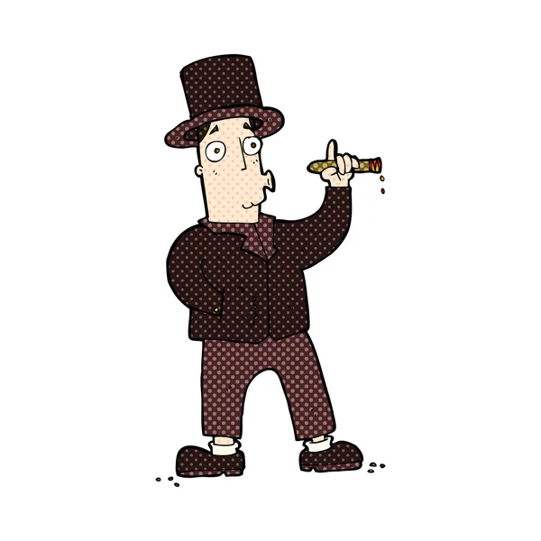 Strip cartoon Rookvrije gentleman — Stockvector