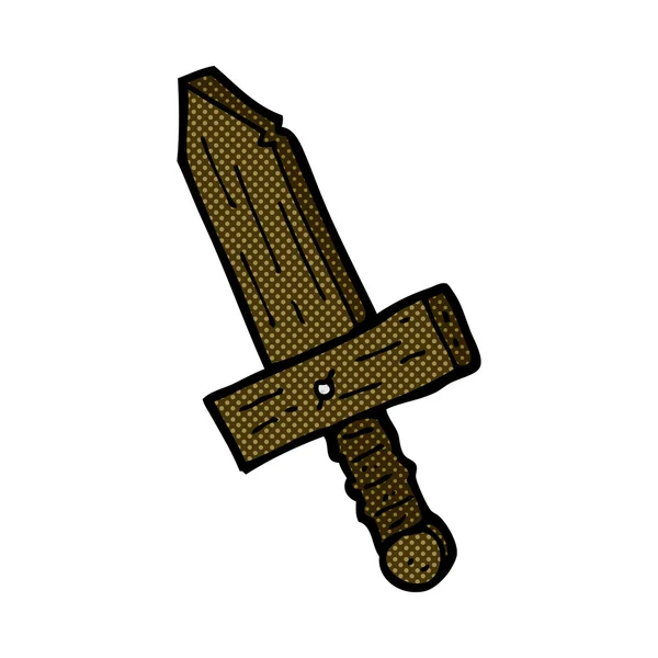 Cómic de dibujos animados espada de madera — Archivo Imágenes Vectoriales