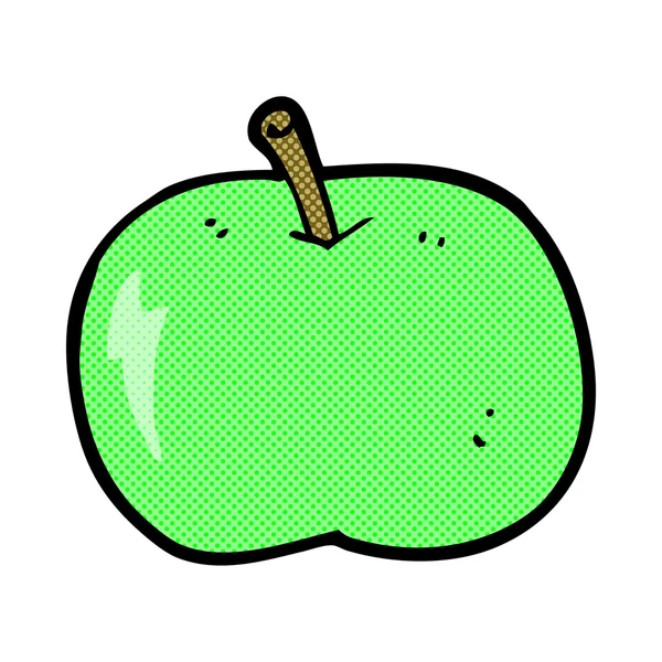 Strip cartoon glimmende apple — Stockvector
