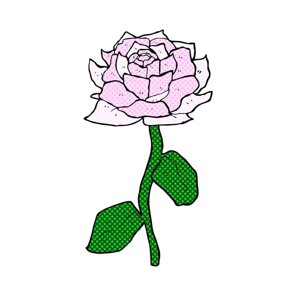 Rose bande dessinée — Image vectorielle