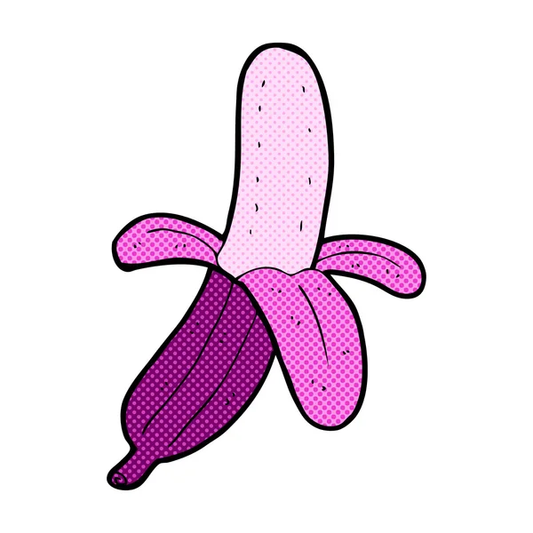 Strip cartoon paarse banaan — Stockvector