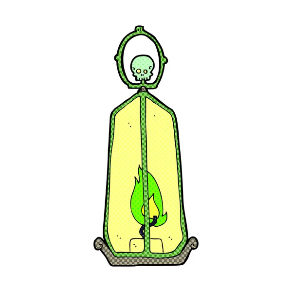 Comic cartoon spooky lantern — Stock Vector