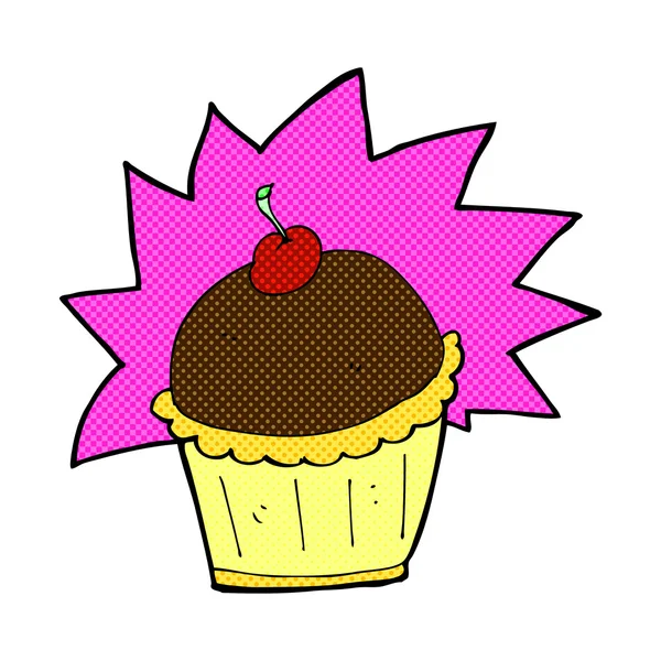 Fumetto cartone animato cupcake — Vettoriale Stock