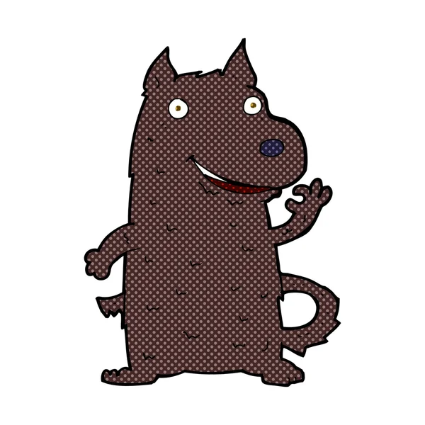 コミック漫画幸せな犬 — ストックベクタ