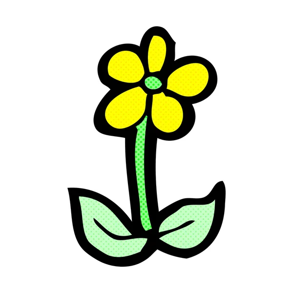 Strip cartoon bloem — Stockvector