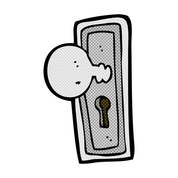 Botão da porta dos desenhos animados cômicos — Vetor de Stock