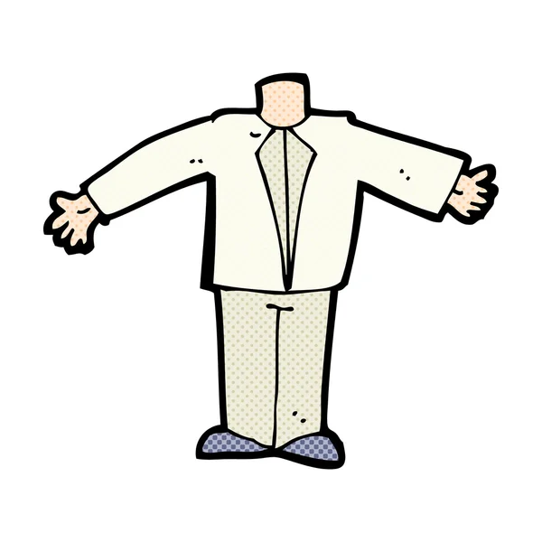Komiska tecknad kropp i kostym (blanda och matcha komiska teckningar eller lägga till — Stock vektor