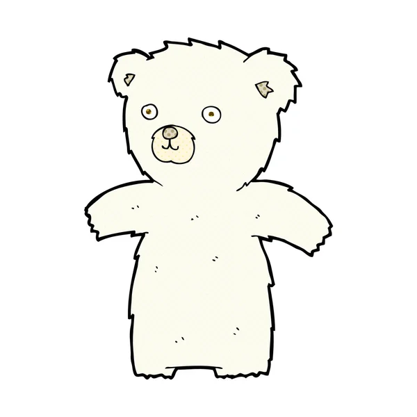 Schattig strip cartoon polar bear — Stockvector