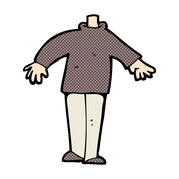 Cuerpo masculino de dibujos animados cómicos (mezclar y combinar dibujos animados cómicos o añadir el propio — Vector de stock