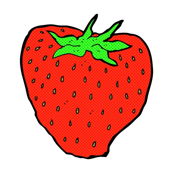 Comic cartoon strawberry — Stock Vector