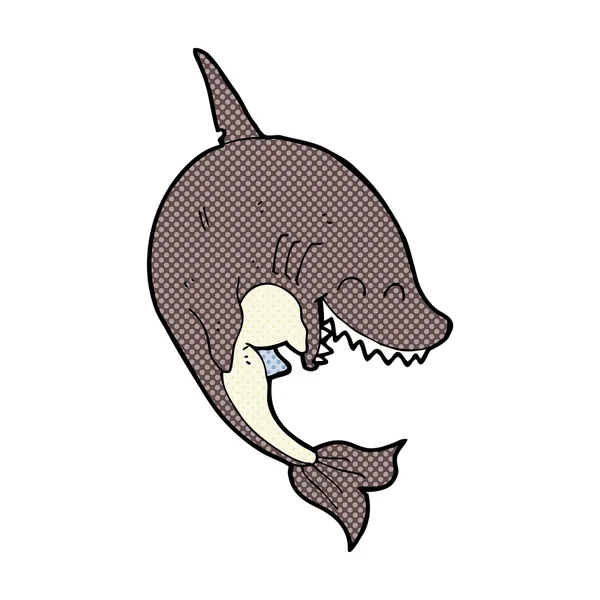 Requin dessin animé comique — Image vectorielle