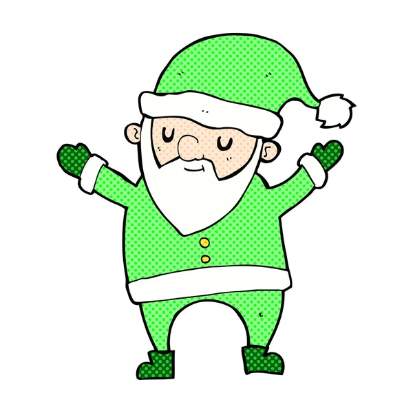 Comic cartoon dancing santa — Stock Vector