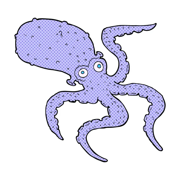 Comic cartoon octopus — Stock Vector