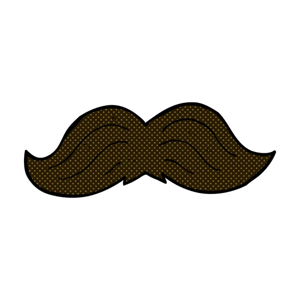 Comic cartoon mustache — Stock Vector