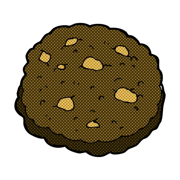 Chocolate chip cookie comic cartoon — Stock Vector