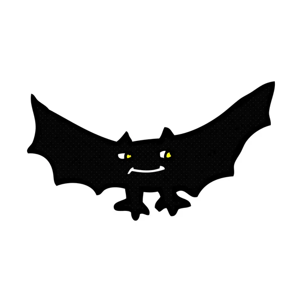 Komiksově kreslenou strašidelný netopýr — Stockový vektor