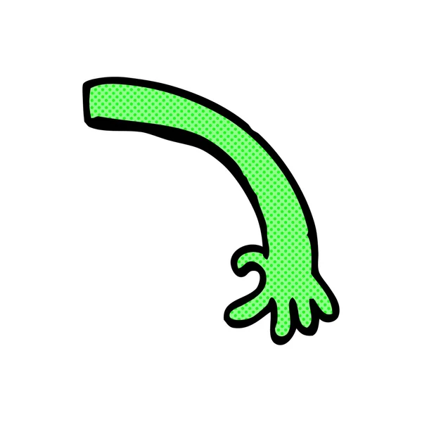 Strip cartoon monster arm — Stockvector