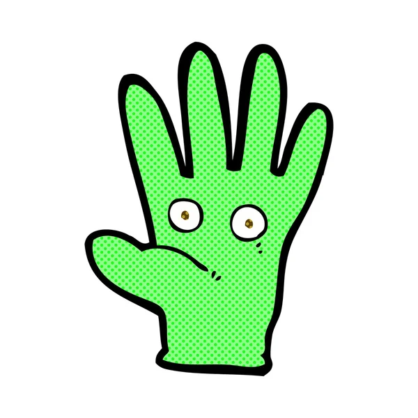 Comic cartoon hand with eyes — Stock Vector