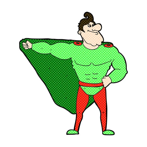 Divertido cómico superhéroe de dibujos animados — Archivo Imágenes Vectoriales