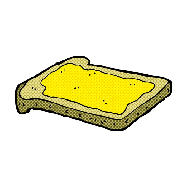 Comic cartoon honey on toast — Stock Vector