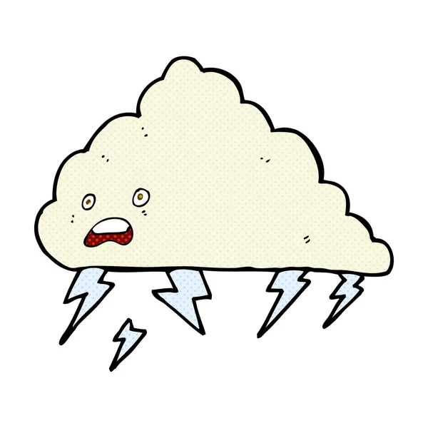 Komiksově kreslenou bouřkový mrak — Stockový vektor