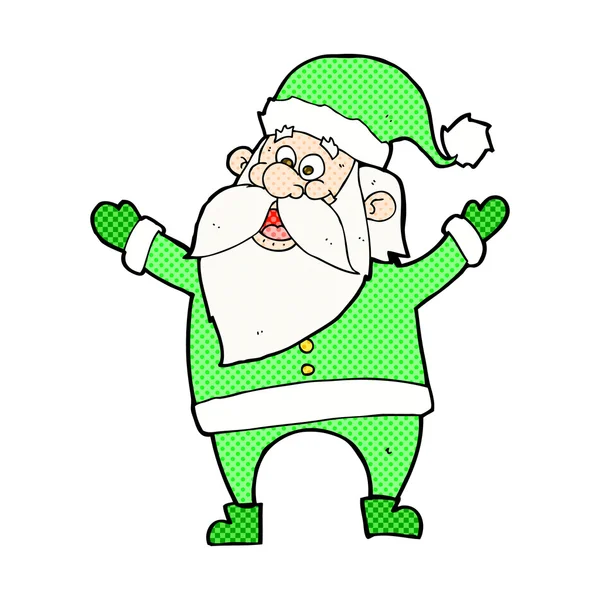 Comic cartoon santa claus — Stock Vector