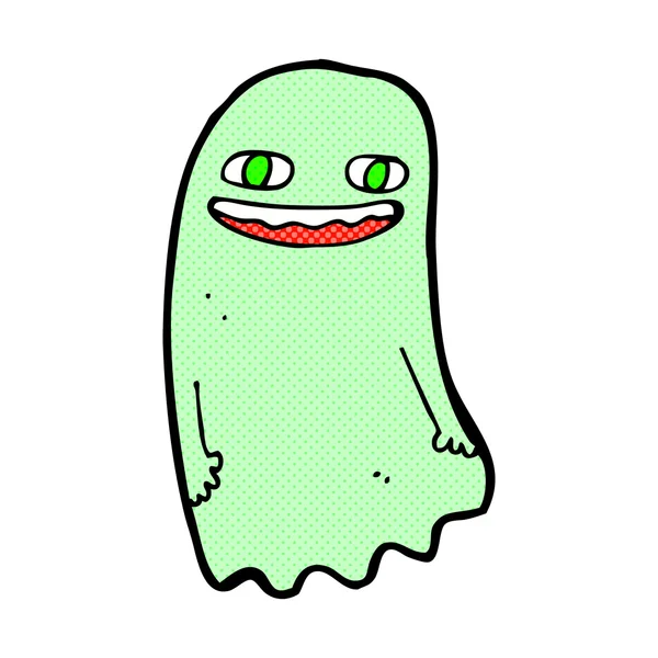 Fantasma cómico divertido de dibujos animados — Vector de stock