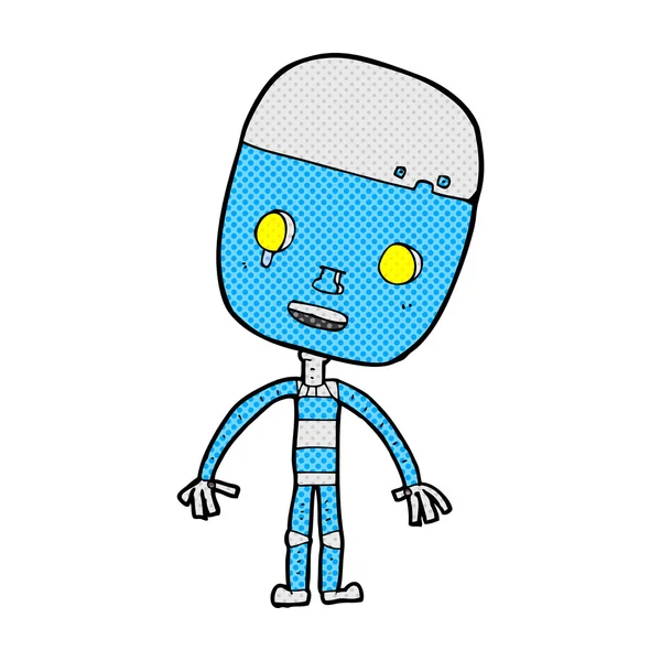 Bande dessinée robot triste — Image vectorielle