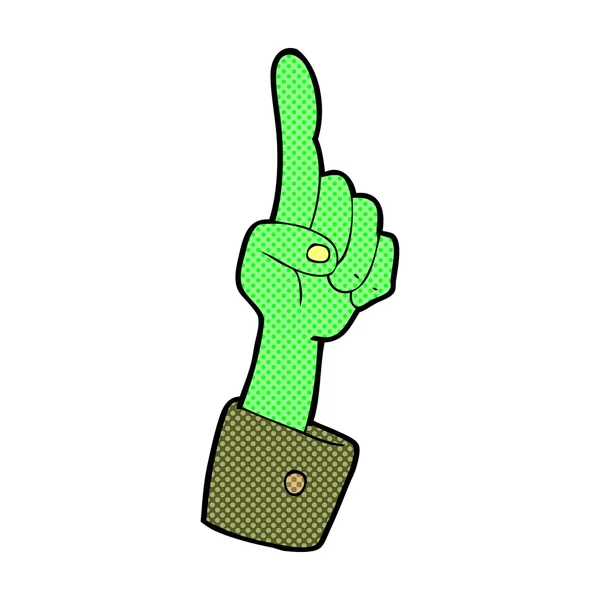 Strip cartoon zombie hand wijzen — Stockvector