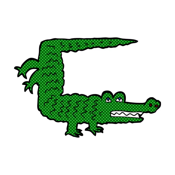 Bande dessinée crocodile — Image vectorielle