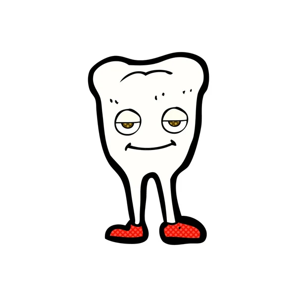 Comic cartoon happy tooth — Stock Vector