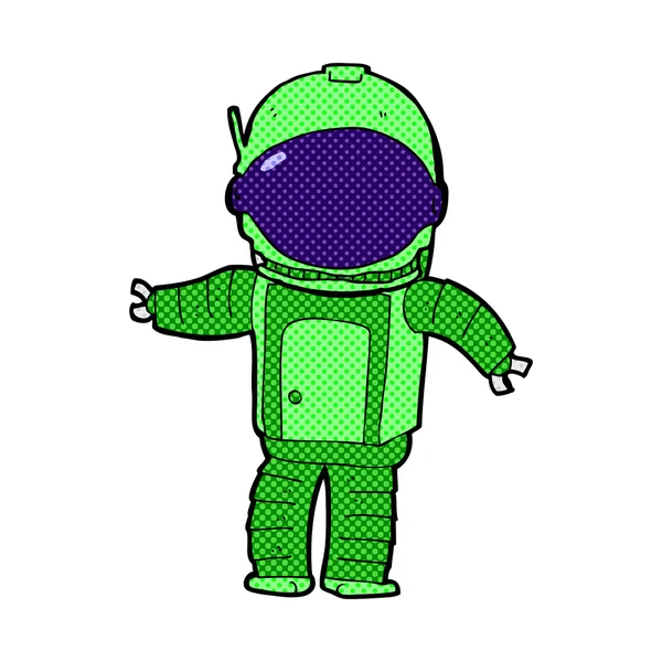 Astronauta cómico de dibujos animados — Vector de stock