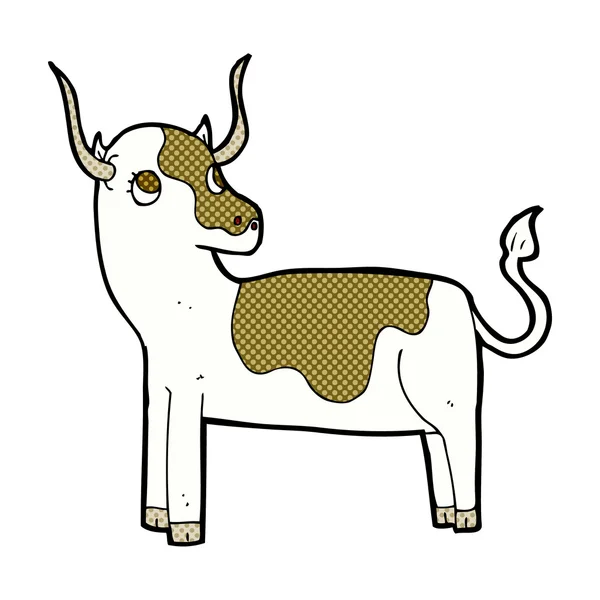 Komiks kreskówka krowa — Wektor stockowy
