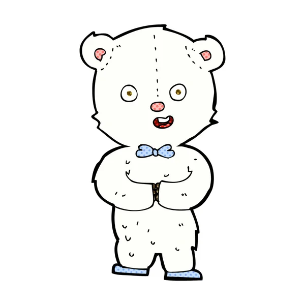 Komiska tecknade Nalle isbjörn — Stock vektor