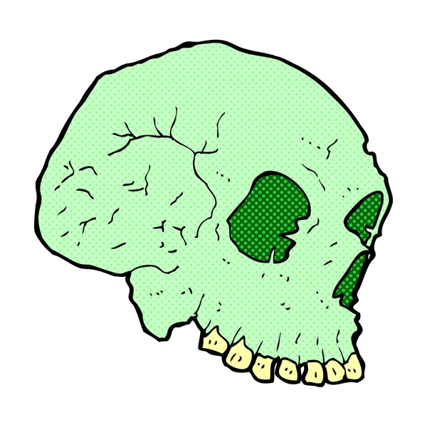 Komiska cartoon spooky skalle — Stock vektor