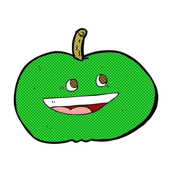 Strip cartoon blij apple — Stockvector