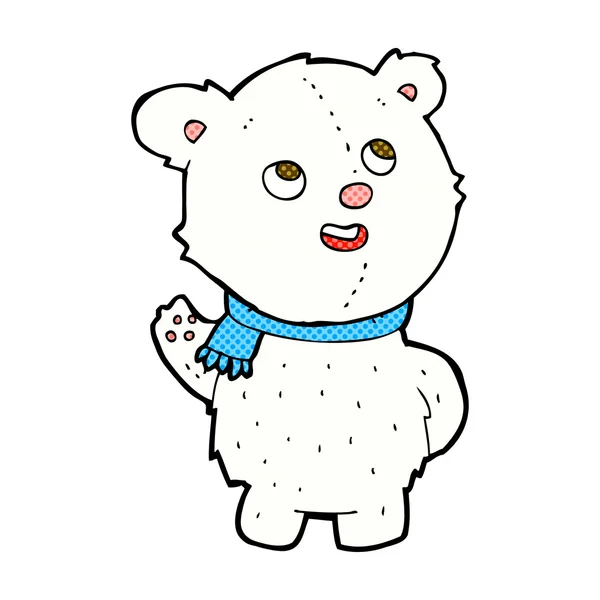 Desenho animado bonito filhote de urso polar — Vetor de Stock