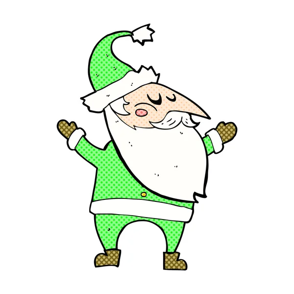 Historieta de dibujos animados santa claus — Vector de stock