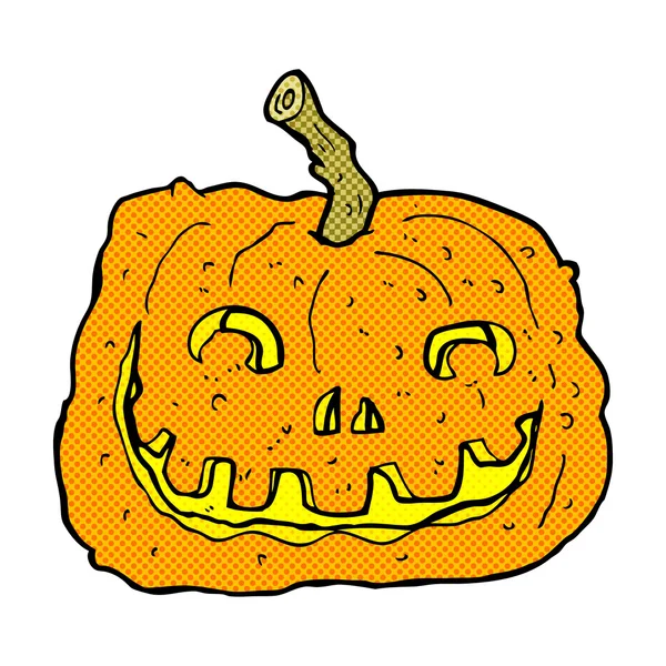 Comic cartoon pumpkin — Stock Vector