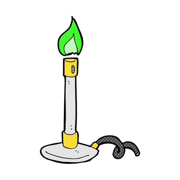 Comic cartoon bunsen burner — Stock Vector