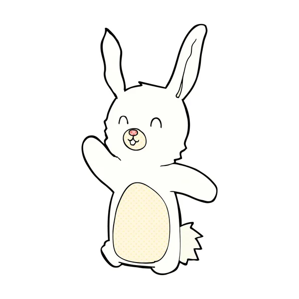 Komiska cartoon happy rabbit — Stock vektor