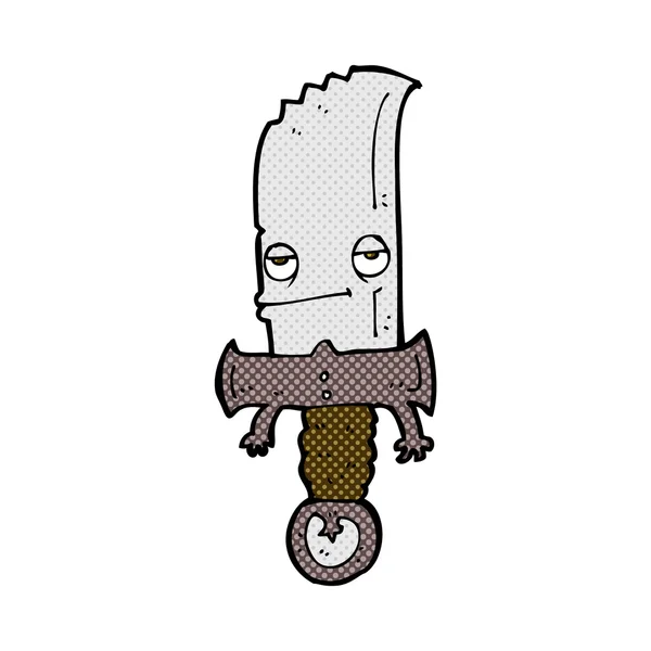 Cuchillo cómico personaje de dibujos animados — Archivo Imágenes Vectoriales