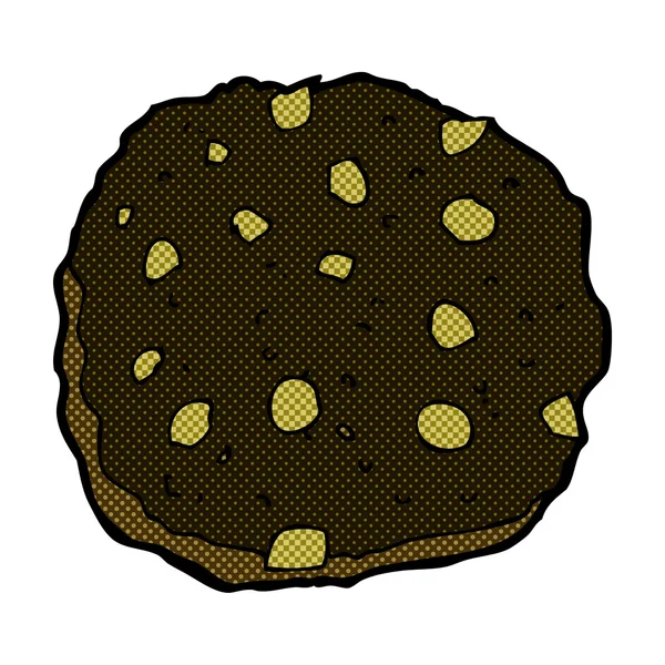 Chocolate chip cookie komiska cartoon — Stock vektor