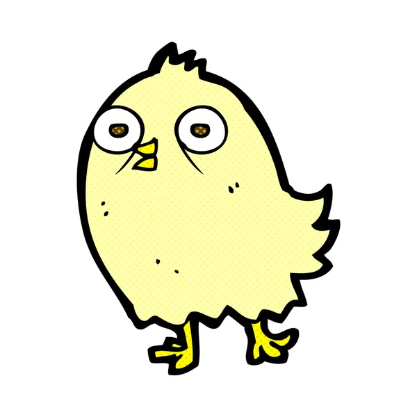 Grappige strip cartoon vogel — Stockvector