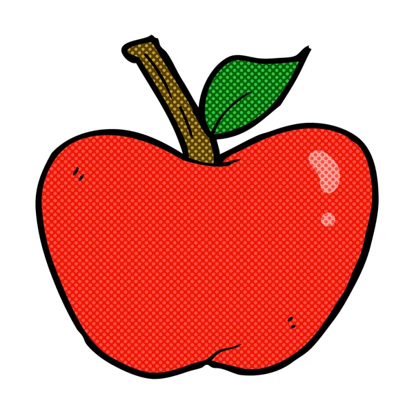Komiska cartoon apple — Stock vektor