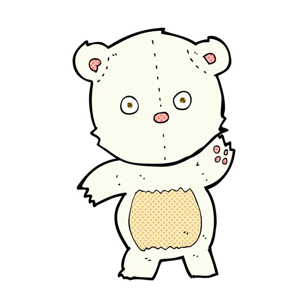 Urso polar bonito desenho animado cômico —  Vetores de Stock