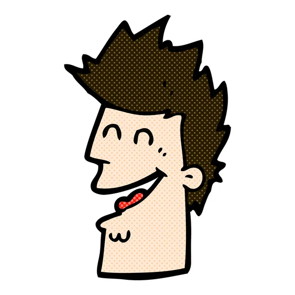 Komiksově kreslenou šťastný muž — Stockový vektor