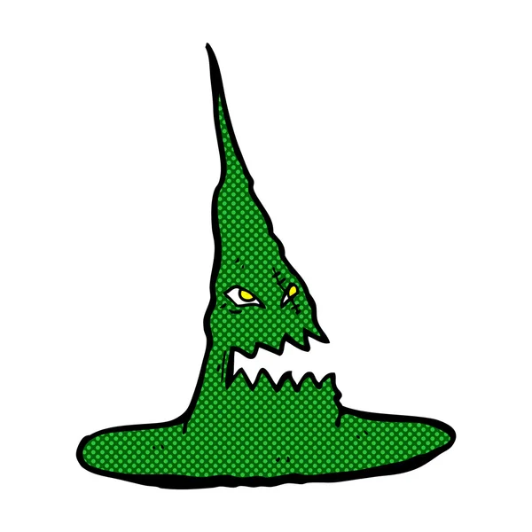 Komiska cartoon spooky häxor hatt — Stock vektor