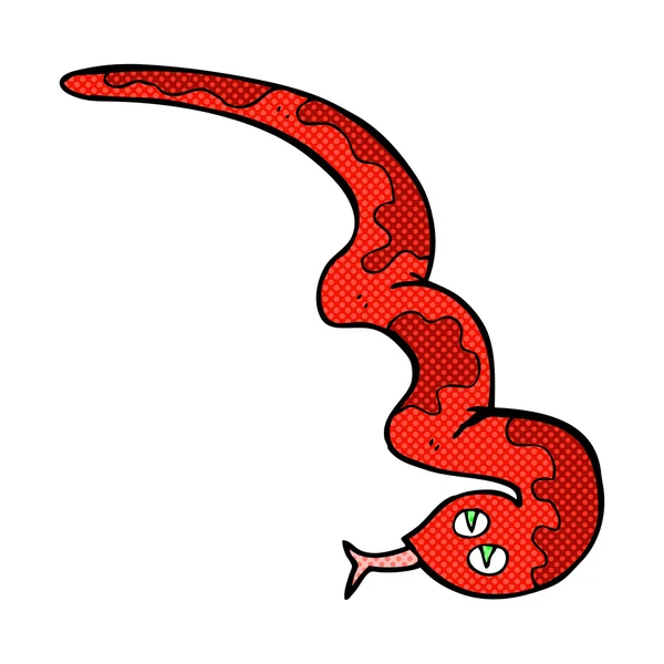 Historieta siseando serpiente — Vector de stock